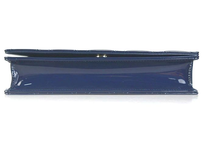 Dior Borsa a tracolla Cannage Lady in pelle lucida con catena Blu - vista 4