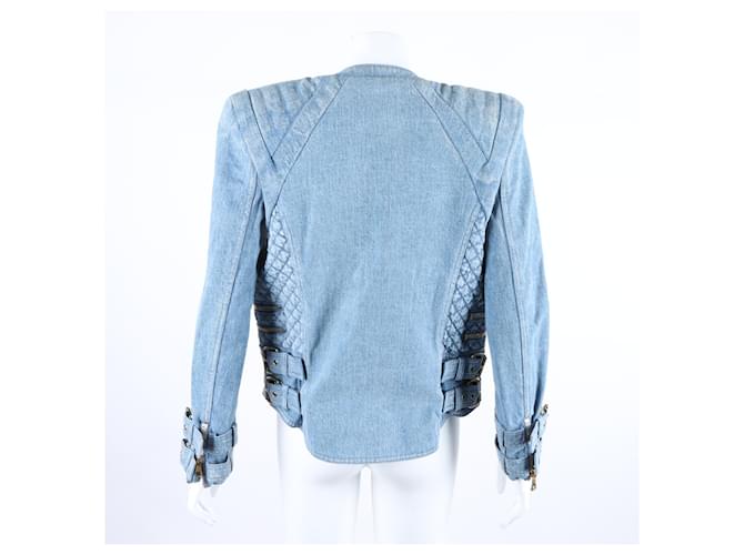 Balmain Jeansjacke Blau - Ansicht 3