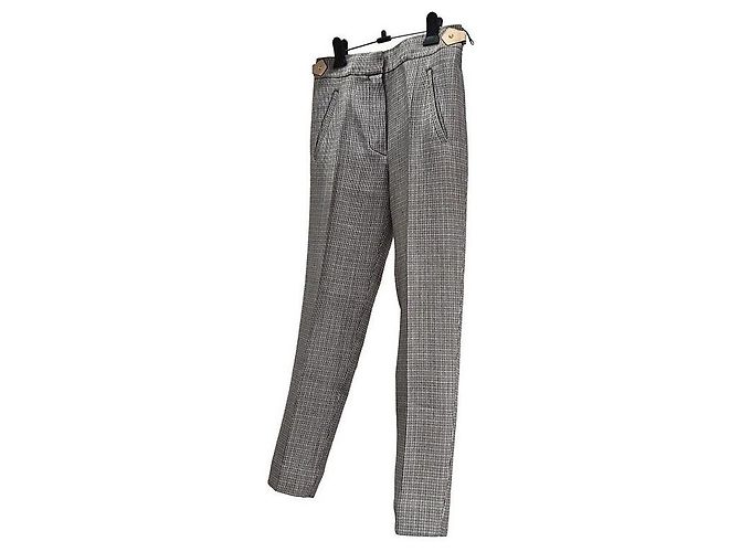 Louis Vuitton Pantaloni in lana e seta a quadri Multicolore - vista 2