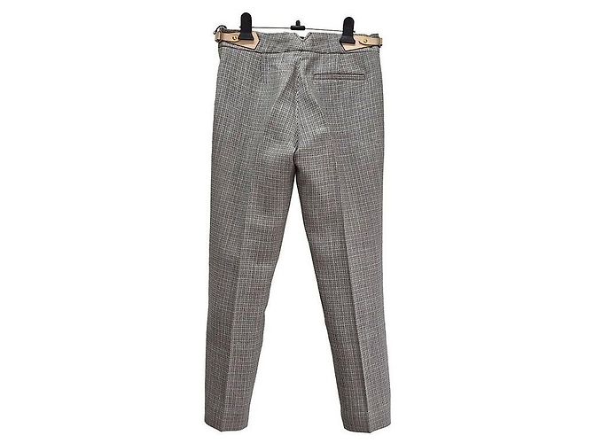 Louis Vuitton Pantaloni in lana e seta a quadri Multicolore - vista 3
