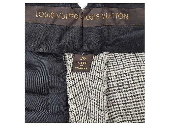 Louis Vuitton Pantaloni in lana e seta a quadri Multicolore - vista 4