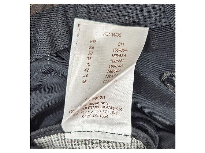 Louis Vuitton Pantaloni in lana e seta a quadri Multicolore - vista 5