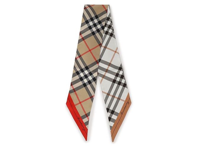 Burberry Seidenschal mit Kontrast Braun - Ansicht 3