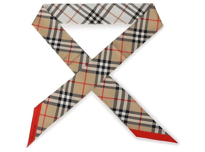 Burberry Seidenschal mit Kontrast Braun - Ansicht 5