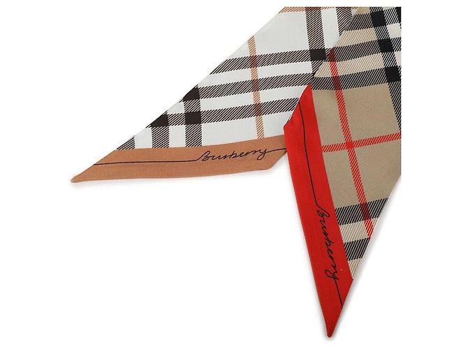 Burberry Seidenschal mit Kontrast Braun - Ansicht 7