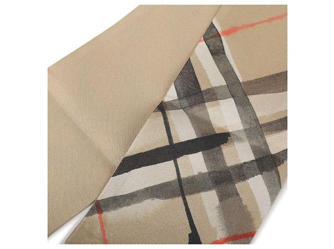 Burberry Écharpe en soie à carreaux aquarelle skinny - vue 6