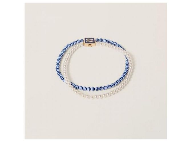 Miu Miu Choker in metallo e perle finte Multicolore - vista 5