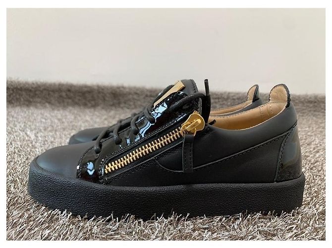 Giuseppe Zanotti Sneakers nere da donna placcate in oro Mayland Nero - vista 5