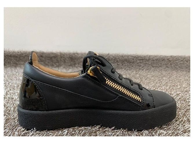 Giuseppe Zanotti Sneakers nere da donna placcate in oro Mayland Nero - vista 6