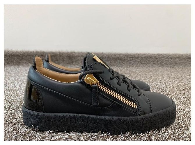 Giuseppe Zanotti Sneakers nere da donna placcate in oro Mayland Nero - vista 7