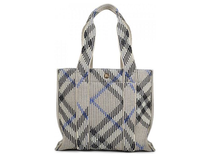 Burberry Kleine Karomuster Stricktasche Mehrfarben - Ansicht 4