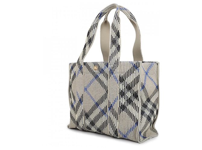 Burberry Kleine Karomuster Stricktasche Mehrfarben - Ansicht 5
