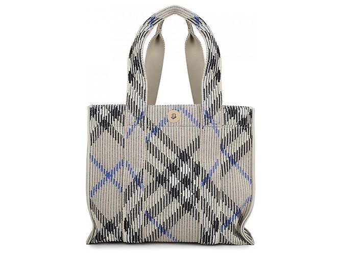 Burberry Kleine Karomuster Stricktasche Mehrfarben - Ansicht 6