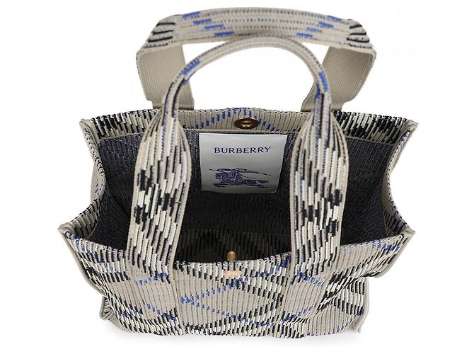 Burberry Kleine Karomuster Stricktasche Mehrfarben - Ansicht 8