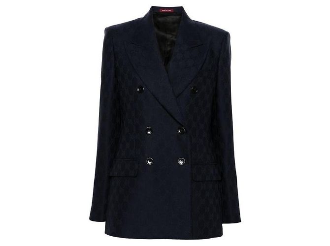 Gucci Doppelt gefütterte GG Wolljacke - Ansicht 4