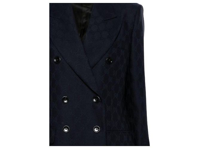 Gucci Doppelt gefütterte GG Wolljacke - Ansicht 5