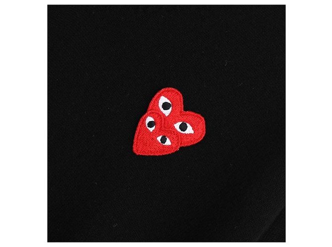 Comme Des Garcons Suéter de malha com patch Double Heart Preto - vista 8
