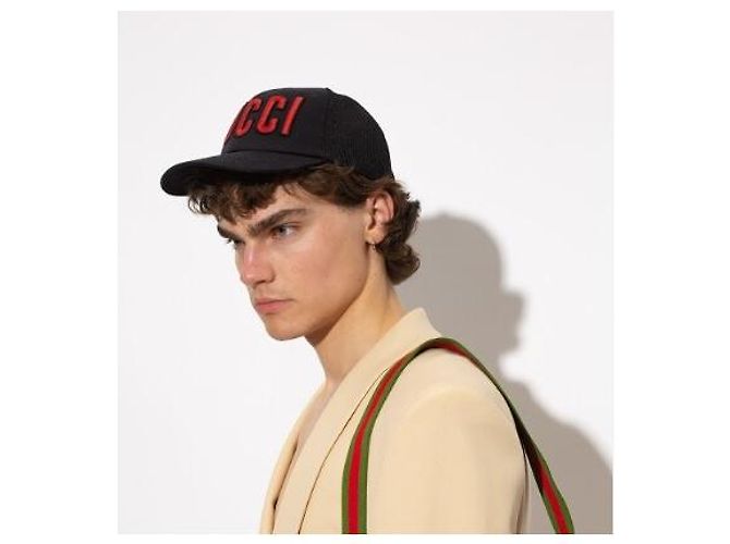 Gucci Cappellino da baseball nero D'oro - vista 12