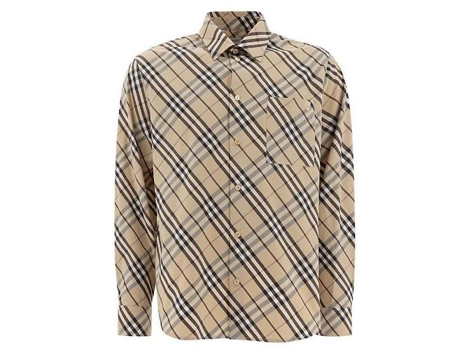 Burberry Camicia in cotone a quadri con vestibilità rilassata Multicolore - vista 4