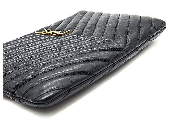 Saint Laurent Clutch Monogram Piccola Nero - vista 6