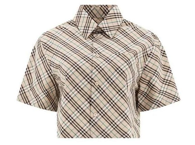 Burberry Camicia in cotone a quadri a maniche corte Multicolore - vista 4