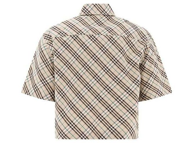 Burberry Camicia in cotone a quadri a maniche corte Multicolore - vista 5
