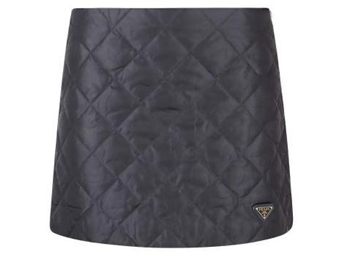 Prada Leichter Stepp-Minirock Schwarz - Ansicht 4