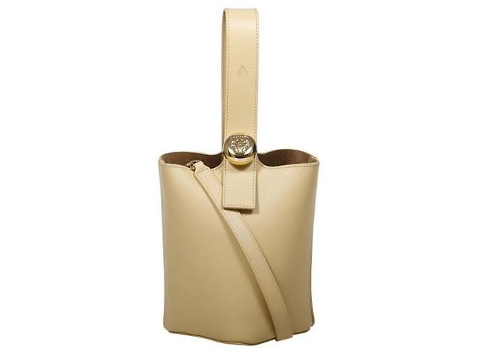Loewe Mini secchiello Pebble in pelle di vitello liscia D'oro - vista 4