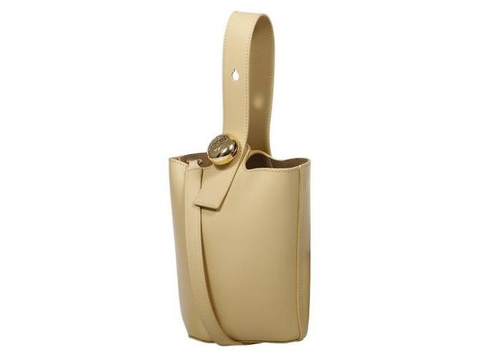Loewe Mini secchiello Pebble in pelle di vitello liscia D'oro - vista 5