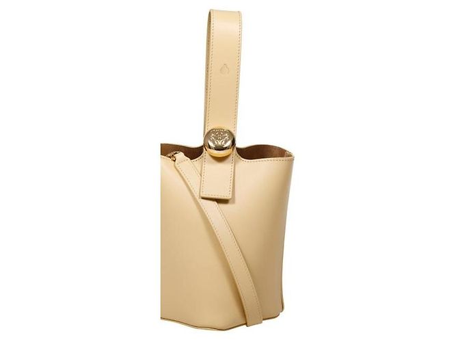 Loewe Mini secchiello Pebble in pelle di vitello liscia D'oro - vista 7