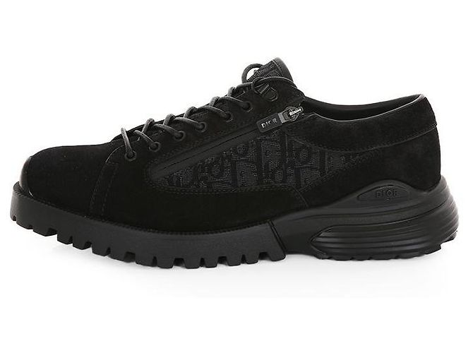 Dior Combat Wildleder Oblique Derby Schuhe Schwarz - Ansicht 3