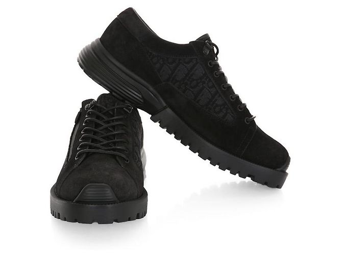 Dior Combat Wildleder Oblique Derby Schuhe Schwarz - Ansicht 5