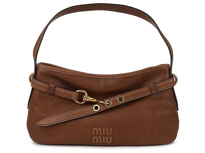 Miu Miu Nappa-Leder-Tasche Rot - Ansicht 3