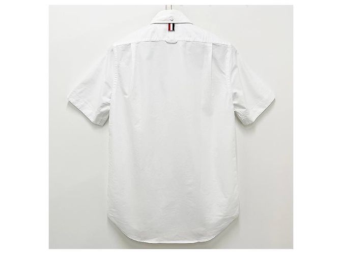 Thom Browne Klassisches Kurzarmhemd Weiß - Ansicht 14
