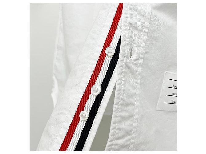 Thom Browne Klassisches Kurzarmhemd Weiß - Ansicht 17
