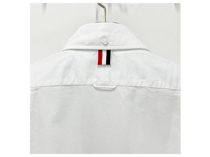 Thom Browne Klassisches Kurzarmhemd Weiß - Ansicht 20