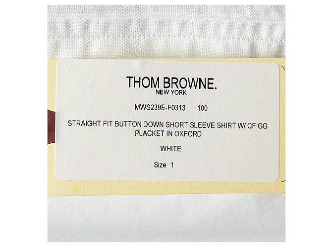Thom Browne Klassisches Kurzarmhemd Weiß - Ansicht 21