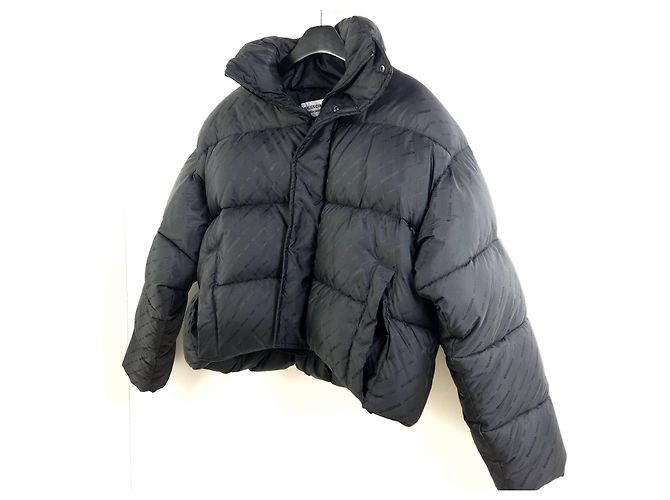 Balenciaga Allover BB Logo Puffer-Weste Schwarz - Ansicht 2