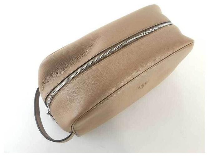 Fendi Pochette en cuir Dobb Kit (Beige) - vue 2