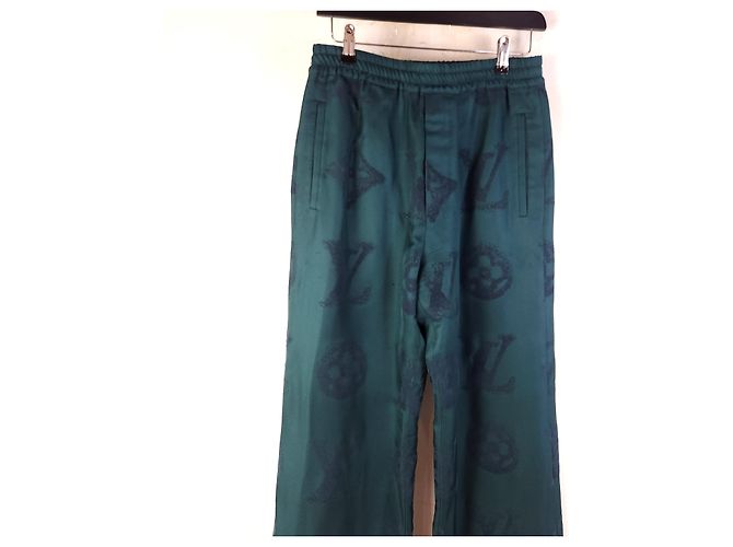Louis Vuitton Pantaloni da pigiama in seta con monogramma Blu - vista 2