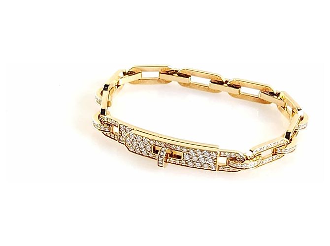 Hermès Bracciale in diamante Kelly Chain Arancione - vista 2