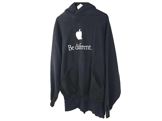 Balenciaga Apple Runway Hoodie Schwarz - Ansicht 2