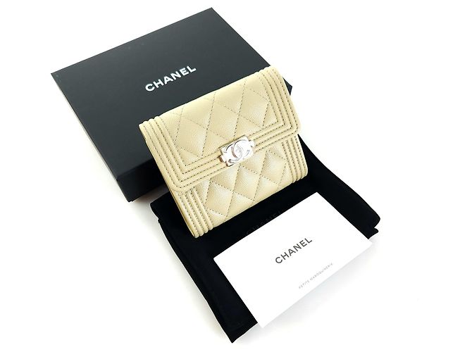 Chanel Boy Caviar Klappgeldbörse Golden - Ansicht 6