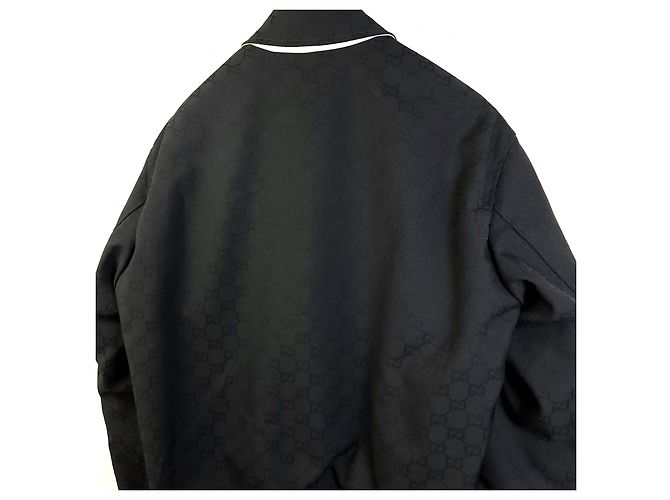 Gucci Jaqueta de algodão reversível Preto - vista 4