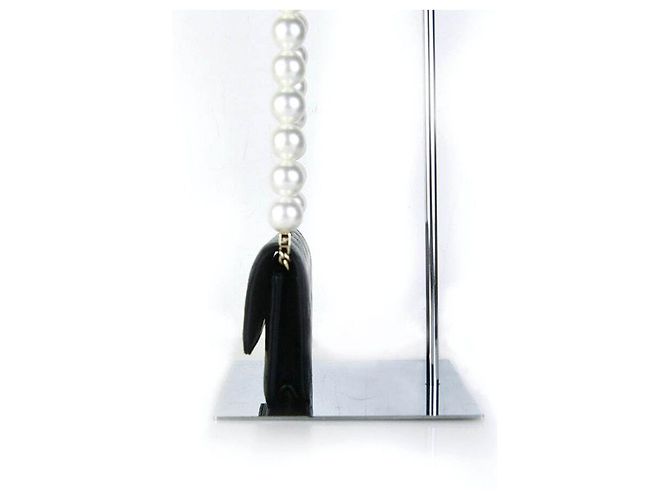 Chanel Pearl Strap Wallet On Chain Crossbody Black - view 2
