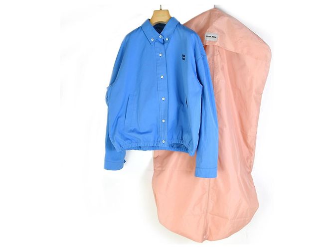 Miu Miu Logo Poplin Bomber Jacket - view 5