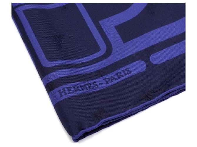 Hermès Seidenschal quadratisch Blau - Ansicht 3