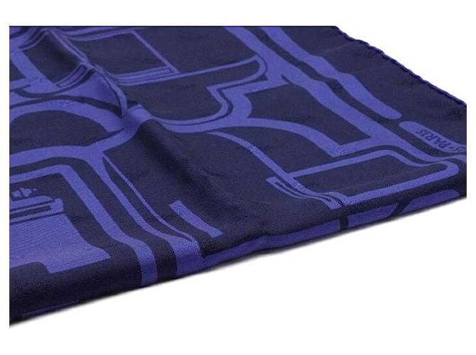 Hermès Seidenschal quadratisch Blau - Ansicht 4