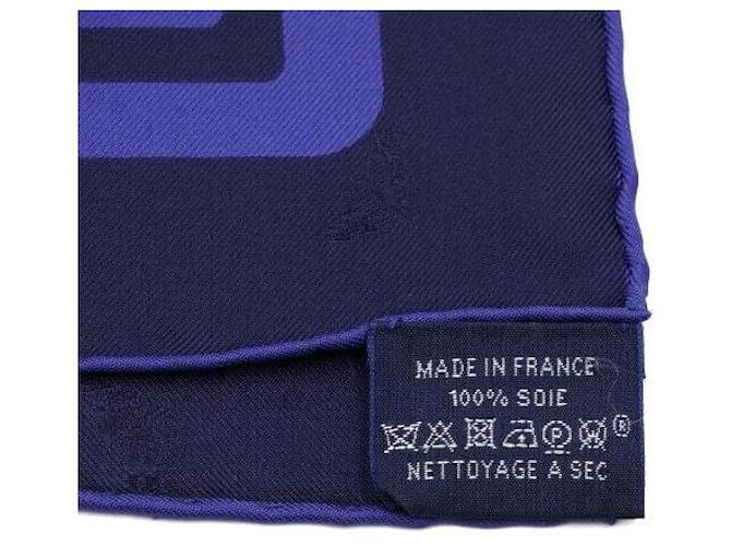 Hermès Seidenschal quadratisch Blau - Ansicht 5