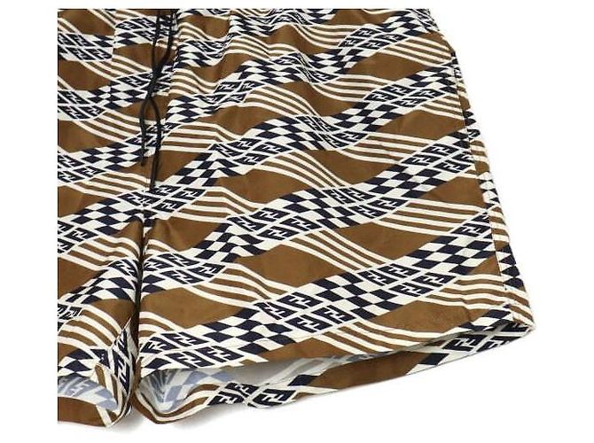 Fendi FF Printed Logo Swim Shorts for Men - view 3